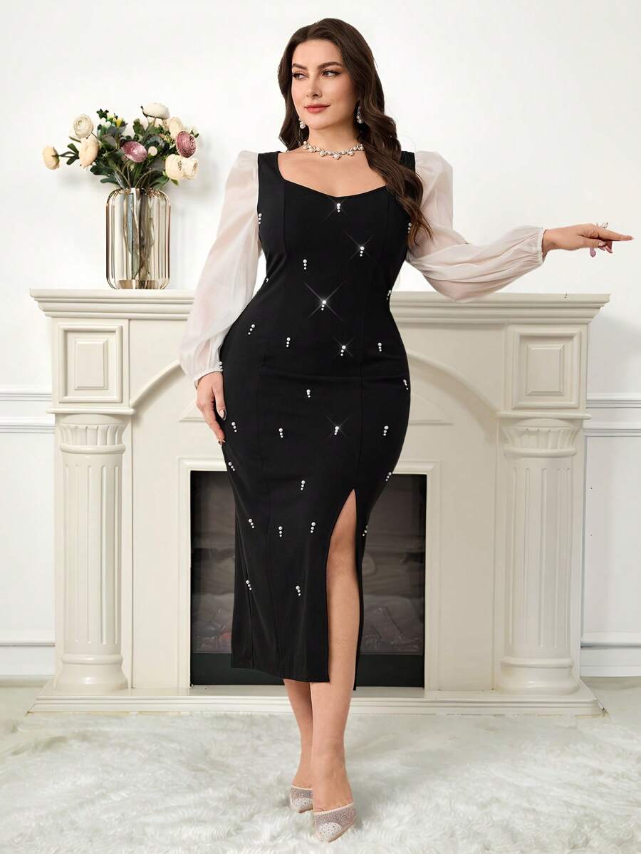 Modelyn Robe en tulle grande taille, décontractée et pour un port quotidien