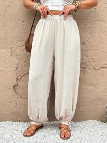 Breezaya Women Plus Size Casual Loose Drawstring Pants