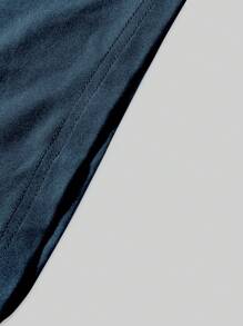 Manfinity Homme Plus Size Men's Casual Slogan Print Round Neck Short Sleeve Loose T-Shirt Men Tee Shirts Men Funny Tshirts Men Tshirts Shirts Funny T Shirts For Men Drinking Graphic Tees Men Funny Funny - Blue - View 5