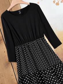 Rusticease Vestido negro elegante para Año Nuevo, vestido midi para mujeres de estilo campestre