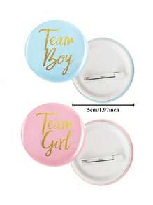 20 件/30 件性别揭示婚礼派对装饰徽章、派对配饰、装饰品、 - 彩色 - 查看 5