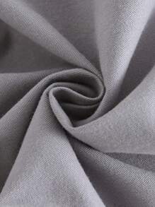 Cozy Pixies 男婴休闲连体衣，饰有小熊图案和3D耳朵设计，无袖，百搭 - 灰色 - 查看 4