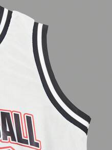 SHEIN Tween Boy 简约无袖背心和短裤 2 件套，夏季时尚 - 白色 - 查看 4