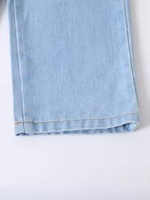 SHEIN 2pcs/Set Young Girl Casual Round Neck T-Shirt & Long Pants, Minimalist & Fashion, Suitable For Summer - Multicolor - View 7