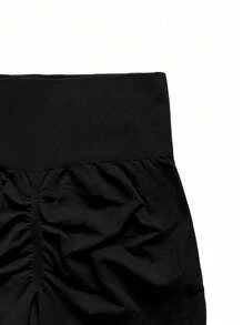 SHEIN Velisys 3pcs Tie Dye Print Wideband Waist Sports Shorts Sweater Shorts Stretchy Shorts Biker Shorts - Multicolor - View 3