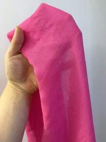 SHEIN Swim Hollow Out Halter Cover Up Dress For Summer - Hot Pink - View 7