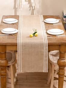 1 件天然黄麻婚礼桌旗、餐桌装饰