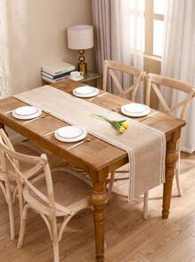 1 件天然黄麻婚礼桌旗、餐桌装饰