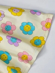 SHEIN Juego de 3 piezas para niñas con camiseta de tirantes, vestido y estampado de unicornio y helado, cómodo, adecuado para fiestas infantiles, vacaciones, verano, regalo de conjunto para hermana. - Multicolor - Ver 5