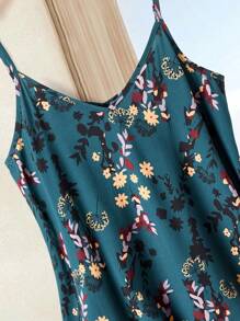 Rusticease Débardeur casual à imprimé floral pour femmes