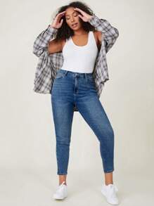 SHEIN ICON Plus High Waist Skinny Jeans