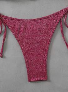 Swim Vcay Women's Glittery Seashell Decorated Sexy Fashion Bikini Set, Beach Vacation For Summer - Purple - View 5