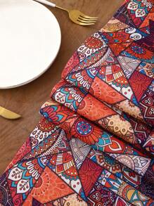 1 st. Boheemse stijl decoratieve tafelloper doek, waterdicht bedrukt linnen voor restaurant en eettafel