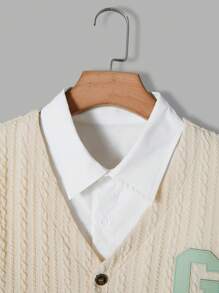 Teen Boys Casual Cool Long Sleeve Hoodie & Pants Set - Green - View 3