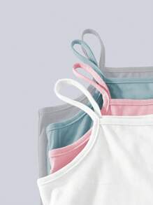 4pcs/Set Tween Girl Regular Camisole Underwear Set - Multicolor - View 3