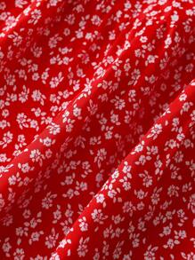 SHEIN LUNE 大码两件套罗纹针织无袖背心和碎花迷你裙 - 彩色 - 查看 5