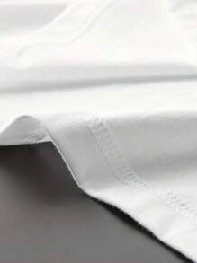 Resyla Women's Casual Versatile Simple Solid Color Round Neck Short Sleeve T-Shirt - White - View 4