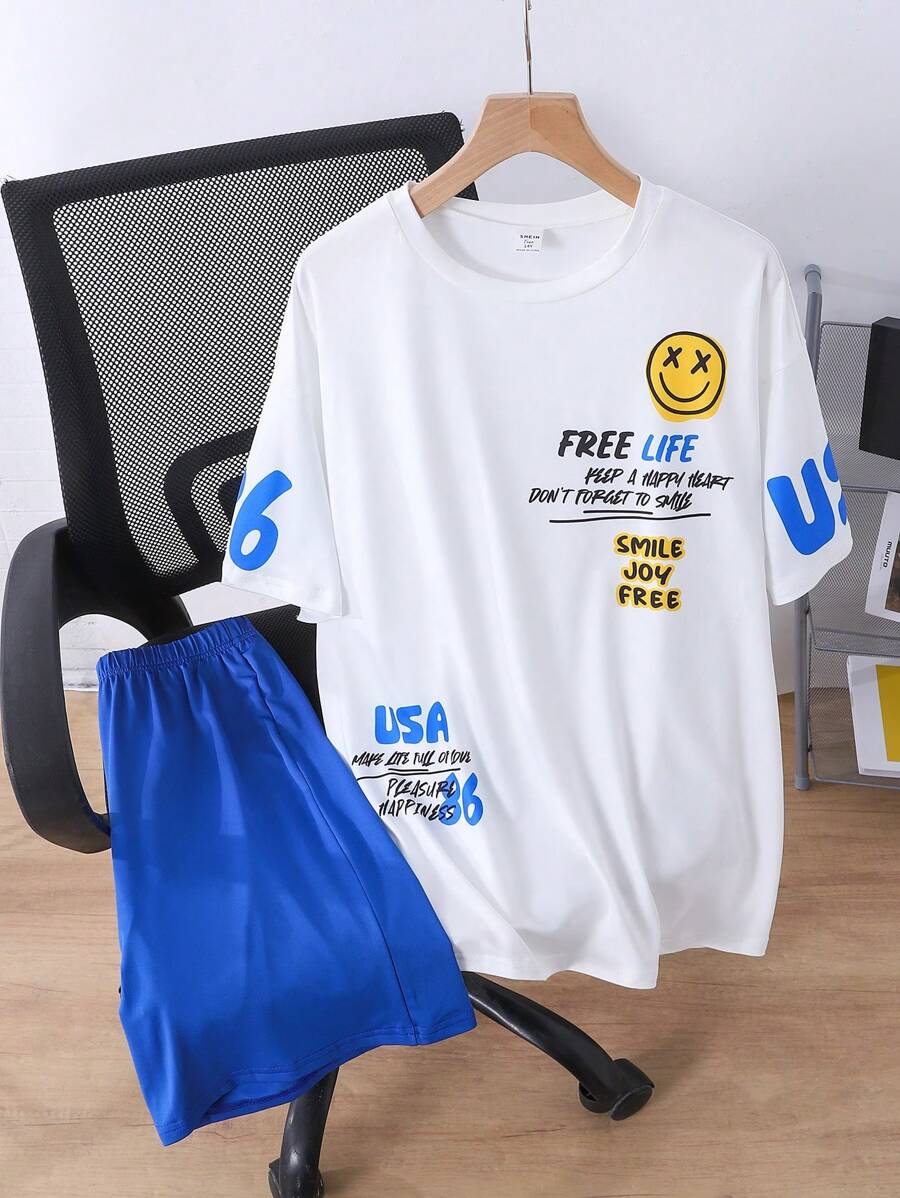 Youth Boys' Casual Cool Comfortable Long Sleeve Hoodie & Pants Set - Blue - View 1