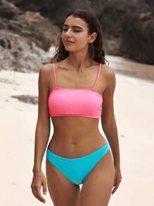 Swim SPRTY Set de 3 piezas compuesto por chaqueta con cremallera + conjunto de bikini de mujer, con estampado aleatorio, apto para verano, playa, natación, deportes, surf, festivales, estilo bohemio