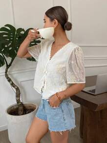 Serisse Women's Simple Fashionable Casual Daily Shirt Summer - Multicolor - View 4