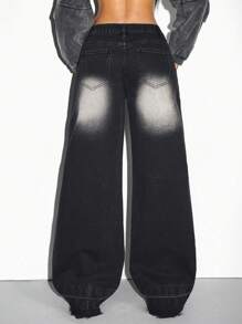 SHEIN ICON Damen Lässig Jeans, minimalistischer für den täglichen Gebrauch