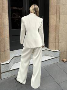 Aloruh Basic Business Suit, Jacket And Trousers, For Commuting And Daily Wear
