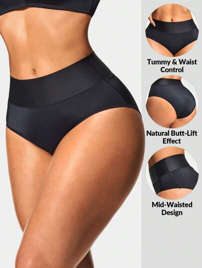 SHAPORA Plus Size Shaping High-Waisted Brief Shapewear Short Body Shaper Butt Lifter-Tummy Waist Control, Panty