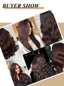 One Piece V-Shaped Clip In Hair Extensions Back-V 100% Human Hair Dark Brown Color Straight Hair For Women Easy To Style, Lightweight, Breathable, Invisible Suitable For All Hair Types And Daily Wear S2# - S2 - View 8