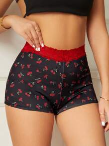 SHEIN Bragas cómodas y a la moda con aplicaciones de encaje - Multicolor - Ver 1