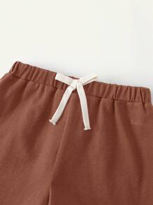 Cozy Pixies 2pcs/Set Baby Boy Floral Pattern Sleeveless Round Neck Tank Top & Casual Shorts Set - Multicolor - View 9