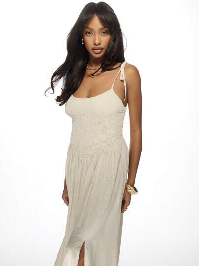 flowy chiffon prom dress ZESICA Halter Sleeveless Pleated Flowy Maxi Dress – zesica main image 0