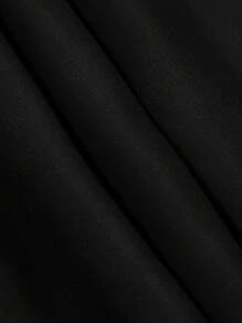 Manfinity Dauomo Men's Letter Print Drawstring Waist Casual Sweatpants - Black - View 4