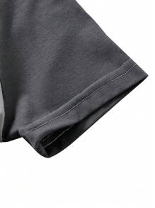 SHEIN Top casual la modă pentru fete tinere, cu mânecă scurtă, cu broderie de stele, raglan, potrivit pentru vară, de zi cu zi, timp liber, călătorii și vacanță