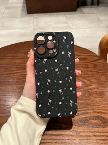 Trape Graphic 艺术家 1 件极简主义心形、蝴蝶结、花朵设计手机壳，可爱适合送礼，兼容 Iphone11/12/13/14/15/16 Pro Max、S25 Ultra/S23/S24 Ultra