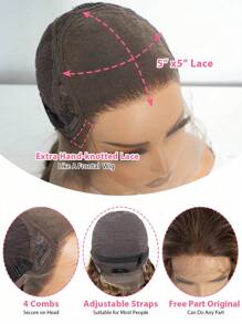 Ombre Highlight Lace Front Wigs Human Hair Straight 5x5 Closure Wigs Pre Plucked With Baby Hair Transparent 13x4 13x6 Frontal Wigs Balayage 4/27 Color
