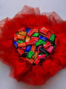 SHEIN 1 pezzo Rotolo di tulle per tutu da ballerina rosso, dimensioni 15cm*2200cm, per fai da te, decorazioni per matrimoni, feste, gonne per tavoli, decorazioni per feste di San Valentino e compleanni