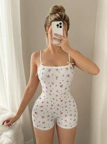 Sweetina Bộ đồ liền thân in họa tiết hoa pastel hở lưng tối giản cho nữ trang phục mùa xuân cho nữ quần áo mùa hè trang phục hòa nhạc lễ Phục sinh cho nữ - Nhiều màu - Xem 3