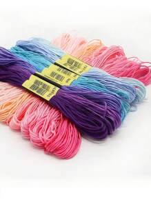 1 Set Of 12/24/36/50/100 Colours Bundles Rainbow Embroidery Floss Cross Stitch Thread Art, Bracelet Thread, Craft Silk Thread, Aromatic Embroidery Thread Set,DIY Embroidery Sewing Thread,DIY Craft