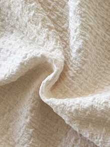 Vintaside Kids Baby Girl Floral Embroidery Ruffle Collar Short Puff Sleeve Cute Bodysuit - Beige - View 3