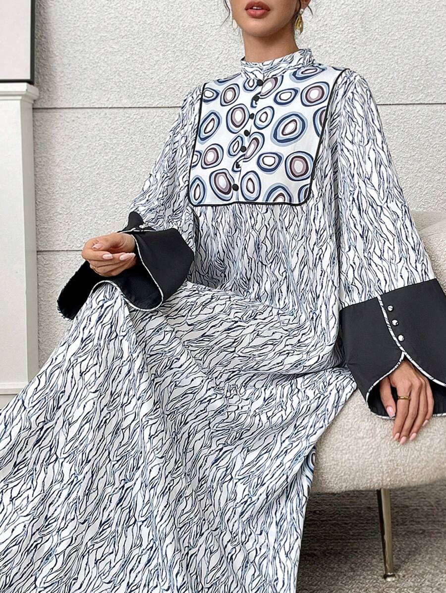 Al Najma Women Simple Style Casual Arabian Dress, Daily Wear, Arabian Dresses,Modest - Multicolor - View 1