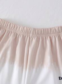 SHEIN Explorewe Tween Boy Short Sleeve Crew Neck T-Shirt + Shorts Set, Minimalist Fashion Casual Daily Wear - Multicolor - View 4