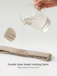 GLOWMODE FeatherFit™-Air Work It 吸汗训练头带 - 卡其色 - 查看 3