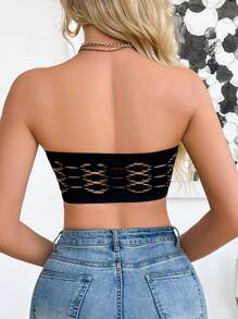 Backless, Strapless, Seamless Bandeau Bra For Wedding, Sexy - Black - View 2