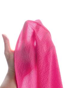 SHEIN Tween-Mädchen Lässig Elegant 3D Schleife Dekor Rüschen Saum ärmelloses figurbetontes A-Linien Strukturiertes Smock Kleid - Heißes Pink - Übersicht 8