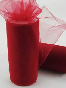 SHEIN 1 pezzo Rotolo di tulle per tutu da ballerina rosso, dimensioni 15cm*2200cm, per fai da te, decorazioni per matrimoni, feste, gonne per tavoli, decorazioni per feste di San Valentino e compleanni