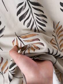 Rusticease Women's Tropical Plant Print Bat-Wing Sleeve Blouse For Vacation - Multicolor - View 5