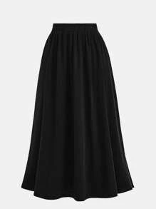 Girlism 2pcs/Set Vintage Knitted Asymmetric Hem Top And A-Line Skirt Set, Elegant Retro Aesthetic For Teen Girls Casual Street Wear And Party