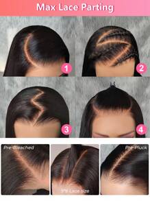 预漂白无胶透明蕾丝蓬松直发9*6 180% 16-28英寸蕾丝闭合假发，自然黑色，即戴即走，提升度假氛围，活力四射，旅行必备，节日装扮，伴娘礼物，送给女性的礼物，时尚女性编织无胶假发，万圣节化妆配饰，女性振动器，情人节真人发蕾丝假发，自然无胶假发，浪漫约会女性 - SNatural - 查看 13