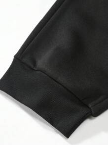 Manfinity Homme Męski zestaw T-shirt z krótkim rękawem i spodniami w dużym rozmiarze z nadrukiem liter