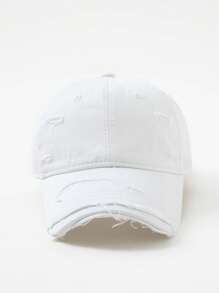 1pc Women's Distressed Washed Baseball Cap, For Daily Wear